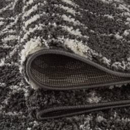 Moroccan Dark Grey Shaggy Rug - 1040 - thumbnail 3
