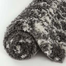 Moroccan Dark Grey Shaggy Rug - 1040 - thumbnail 4
