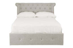 Light Grey Ottoman Double Bed - Edison - thumbnail 2