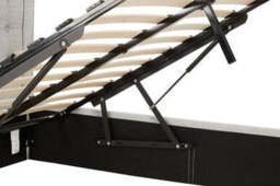 Light Grey Ottoman Double Bed - Edison - thumbnail 6