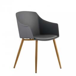 Eden Dining Chair Colour: Grey, Pack: Single