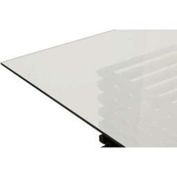 Vogue Clear Glass Dining Table with Slatted Matt Black Base - thumbnail 5