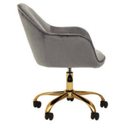 Brent Grey Velvet And Gold Base Home Office Chair - thumbnail 5