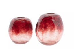 Vase Decor OVALI - BUBBLES - Raspberry / H19 D20 cm