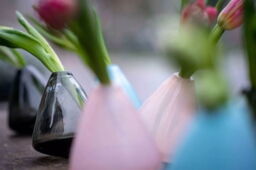 TUMBLING VASE - H12 D10 cm - SMOKE Glass - thumbnail 5