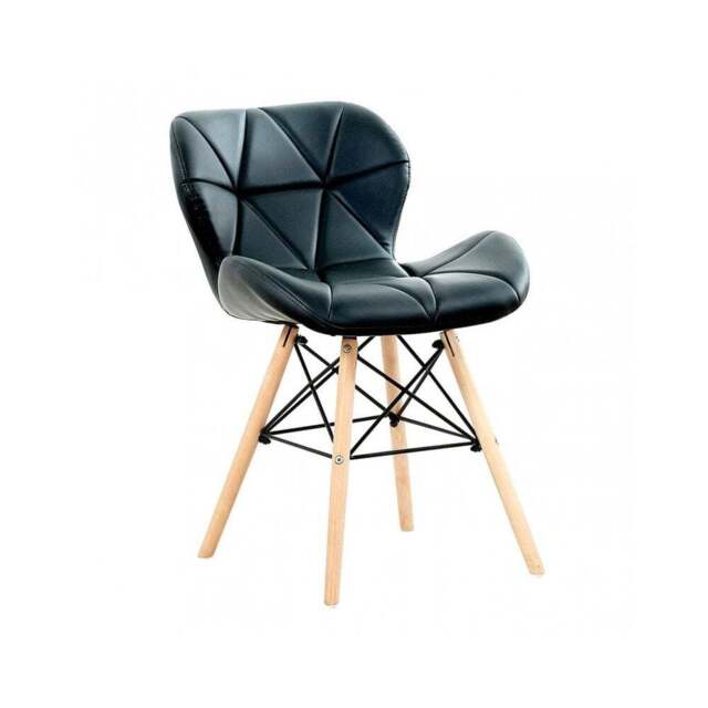 Cecilia Eiffel Dining Chair - Black / Single