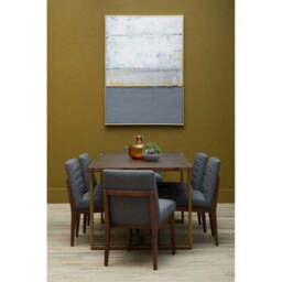 Brando Charcoal Grey Dining Chair with Oak Legs - thumbnail 6