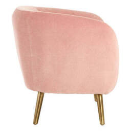 Louxor Pink Velvet Round Armchair - thumbnail 4