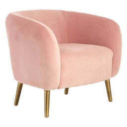 Louxor Pink Velvet Round Armchair - thumbnail 3