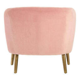 Louxor Pink Velvet Round Armchair - thumbnail 5