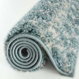 Moroccan Duck Egg Blue Shaggy Rug - 1050 - thumbnail 5
