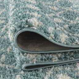 Moroccan Duck Egg Blue Shaggy Rug - 1050 - thumbnail 4