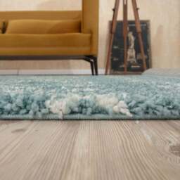 Moroccan Duck Egg Blue Shaggy Rug - 1050 - thumbnail 6