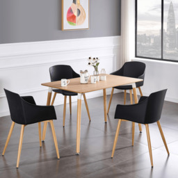 Eden Halo Dining Set - an Oak Dining Table and Set of 4 Dining Chairs - thumbnail 2