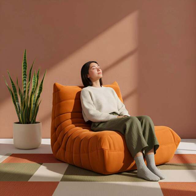 The Caterpillar Lounger Chair - Orange