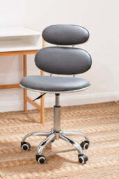 Grey Pu Home Office Chair - Fran - thumbnail 5
