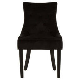 Daxton Black Velvet Button Tufted Dining Chair - thumbnail 2