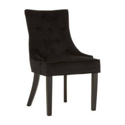 Daxton Black Velvet Button Tufted Dining Chair - thumbnail 4