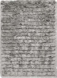 Carved Glamour Silver Grey Shaggy Rug - 160X230 cm