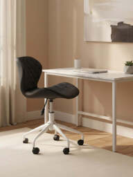 Black and White Home Office Chair - Brent - thumbnail 4