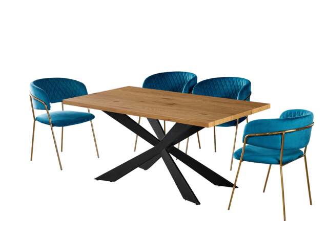 Atarah Duke LUX Dining Set - Blue / Set of 4