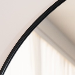 Akiko - Black Metal Arched Mirror - 70cm x 50cm - thumbnail 5