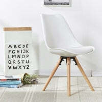 Sophie Halo Dining Set with Oak Table and 4 White Chairs - thumbnail 2