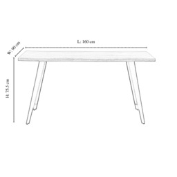 Sophie Halo Dining Set with Oak Table and 4 White Chairs - thumbnail 5