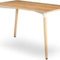 Sophie Halo Dining Set with Oak Table and 4 White Chairs - thumbnail 4