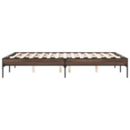 Bed Frame without Mattress Brown Oak 135x190 cm Double - thumbnail 5