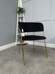 Atarah LUX Dining Chair - Black - thumbnail 1