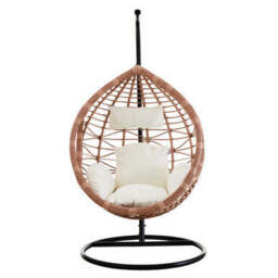 Natural Rattan Effect Hanging Chair - Goa - thumbnail 2