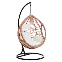 Natural Rattan Effect Hanging Chair - Goa - thumbnail 4