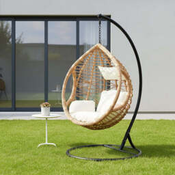 Natural Rattan Effect Hanging Chair - Goa - thumbnail 1