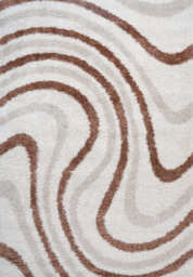 Moodi Shaggy Cream/Terra Sunhaze Rug - thumbnail 1