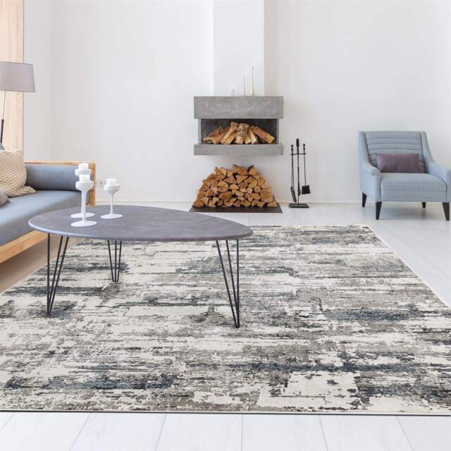 Tokyo Abstract Blue & White Rug - image 1