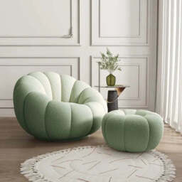Min Chair - Green + Stool