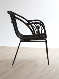 Lagom Black Natural Rattan Chair With Raised Sides - thumbnail 3