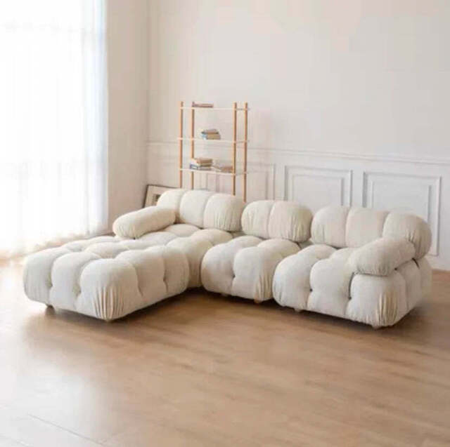 Minita Sofa - Full Set (Three Seats + Ottoman) / Velvet