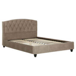 Mink Brushed Velvet Double Bed - Josephine - thumbnail 5