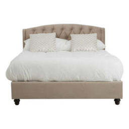 Mink Brushed Velvet Double Bed - Josephine