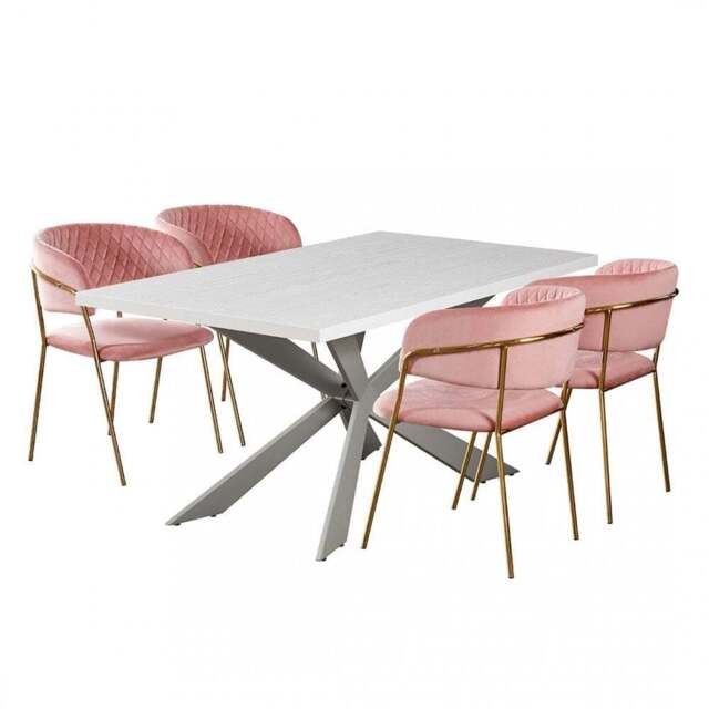 Atarah Duke LUX Dining Set - Pink / Set of 4