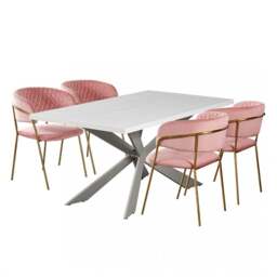 Atarah Duke LUX Dining Set - Pink / Set of 4