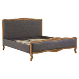 Grey Fabric Super Kingsize Bed - Parkside - thumbnail 2