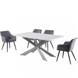 Camden Duke Lux Dining Set - Dark Grey / Set of 4