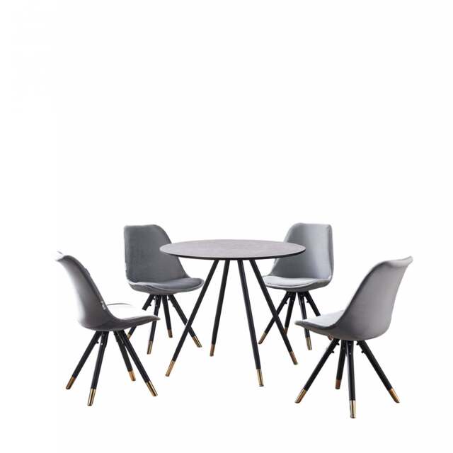 Sofia Dorchester LUX Dining Set - Light Grey / Grey