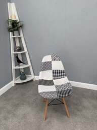 Moda Patchwork Chair - Black & White - thumbnail 2