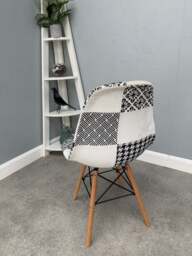 Moda Patchwork Chair - Black & White - thumbnail 3