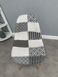 Moda Patchwork Chair - Black & White - thumbnail 4