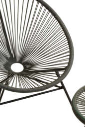 Grey 3 Piece Rattan Patio Set - Miami - thumbnail 3